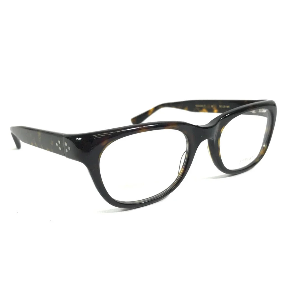 Eyevan Eyeglasses Frames Malecon-E DT Dark Tortoise Horn Rim Browline 51-21-145
